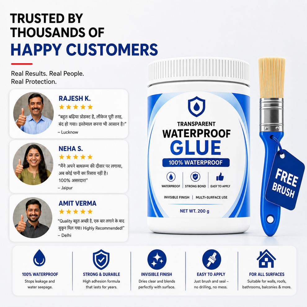 Transparent Waterproof Glue + Free Brush 🔥