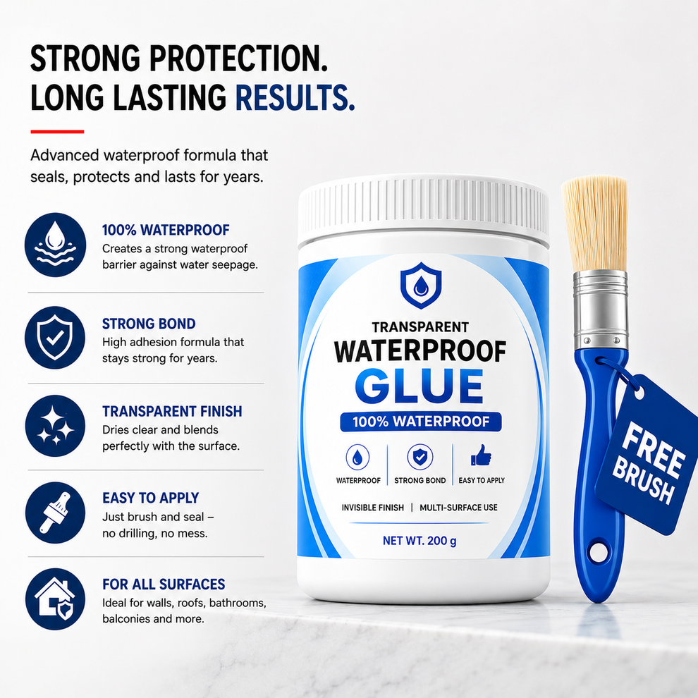 Transparent Waterproof Glue + Free Brush 🔥